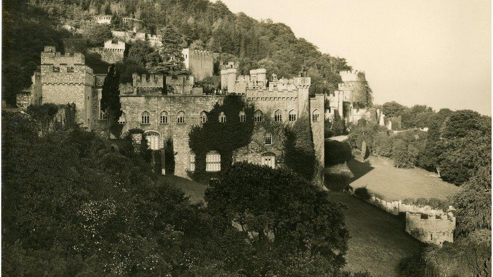 The castle in the 1920s when it was a stately home