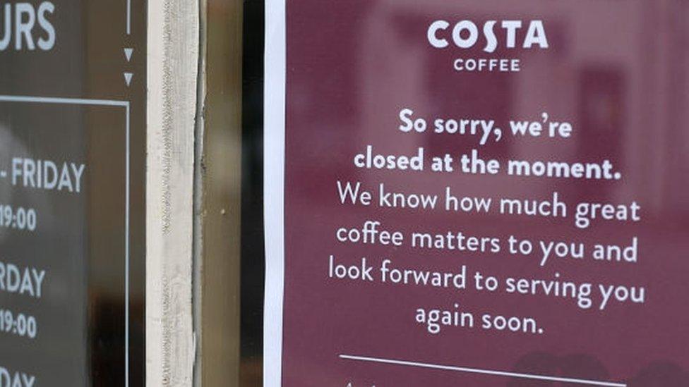 A closed branch of coffee chain Costa