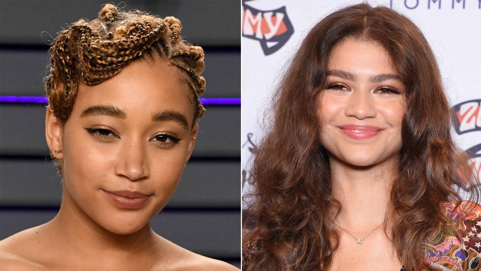 Left to right: Actresses Amandla Stenberg and Zendaya