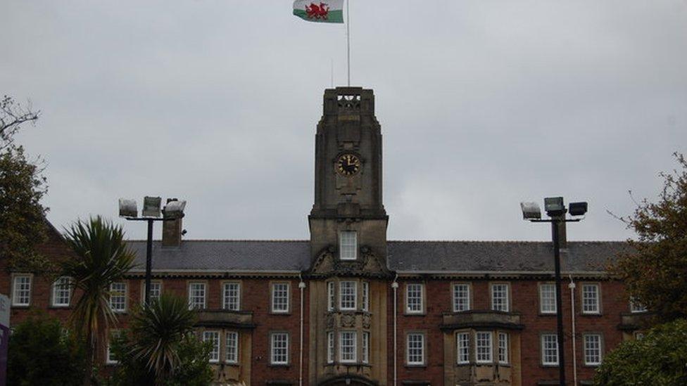 The old main campus building of the Caerleon site