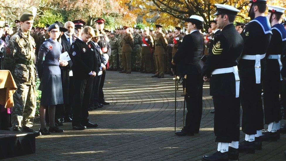 Remembrance service in Cardiff