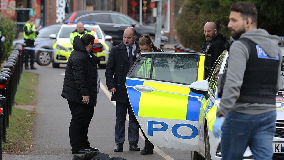 Police at a scene by a Hemel Hempstead Park