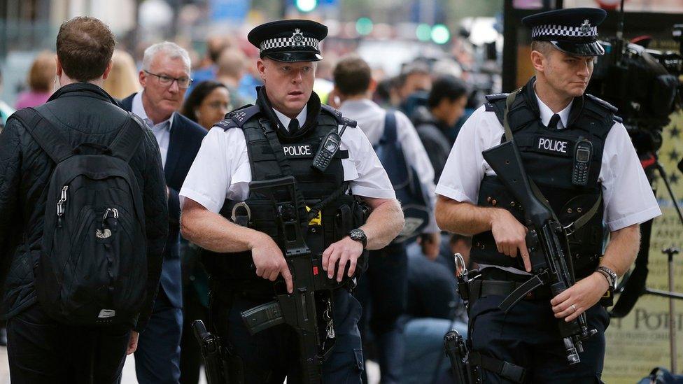 Police guard Russell Square following a knife attack in London, Thursday, 4 Aug, 2016.