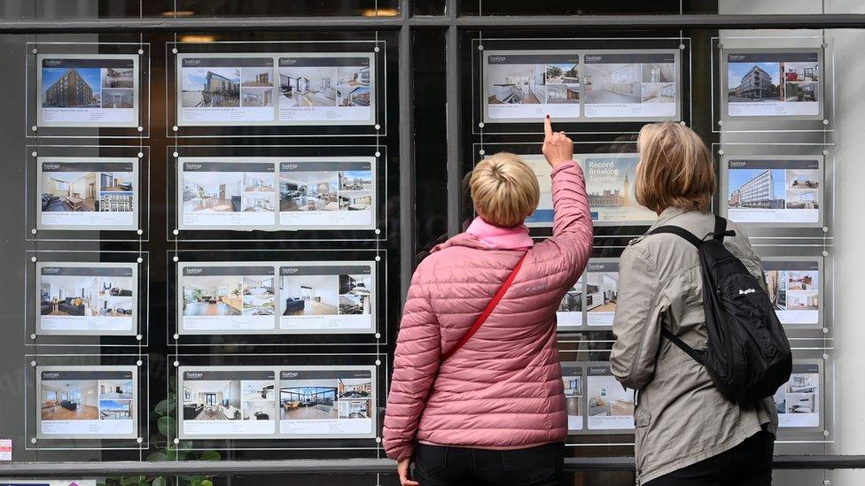 Estate agents' window