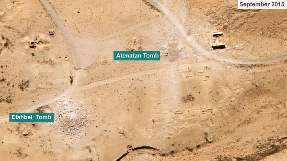 Tombs of Elahbel and Atenatan in September 2015