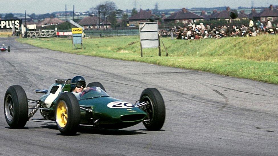 Jim Clark in a Lotus in 1962