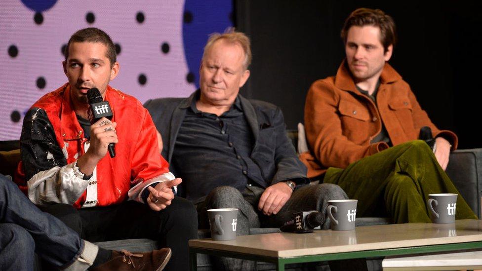 Shia LaBeouf, Stellan Skarsgard and Sverrir Gudnason