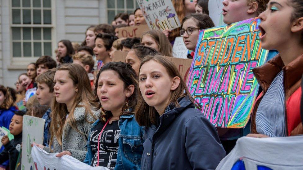 Alexandria-Villasenor- at- the- climate- strike.