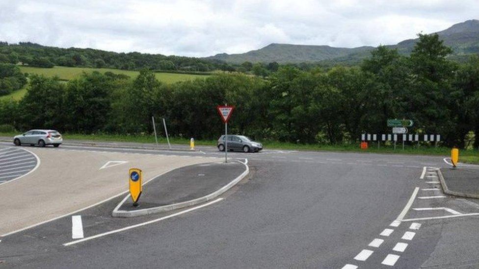 A494 junction with A470