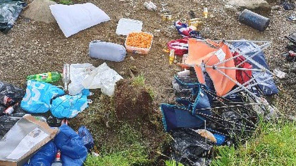 Litter at Loch Venachar