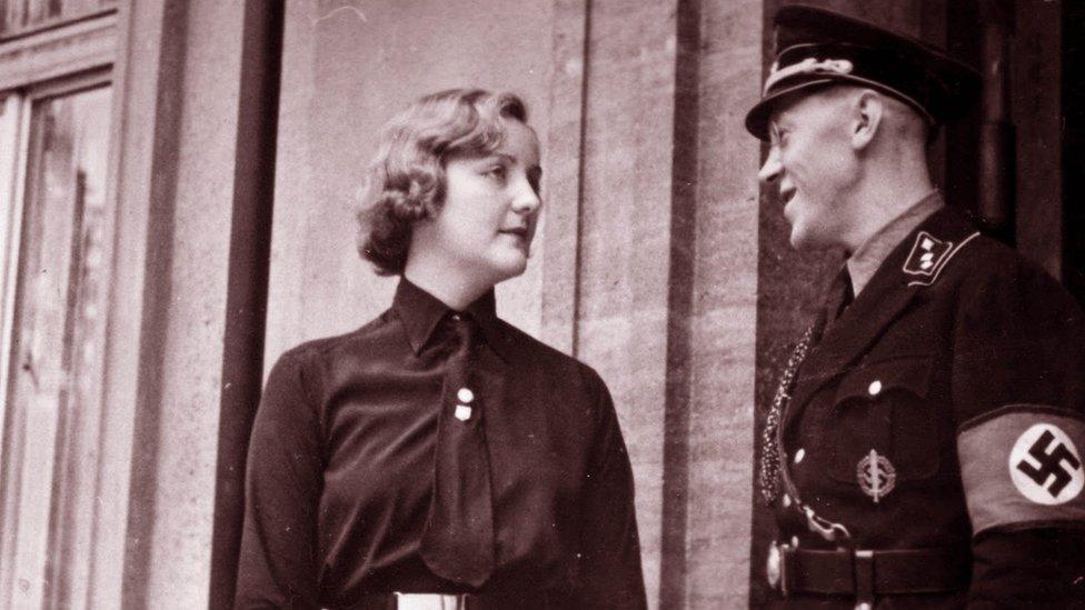 Unity Mitford wearing a black shirt