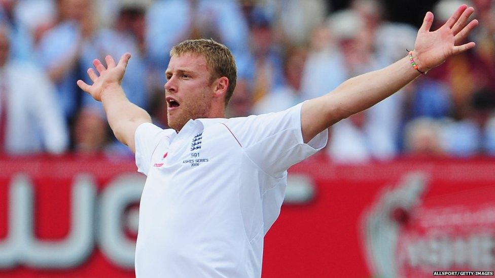 Andrew 'Freddie' Flintoff as cricketer