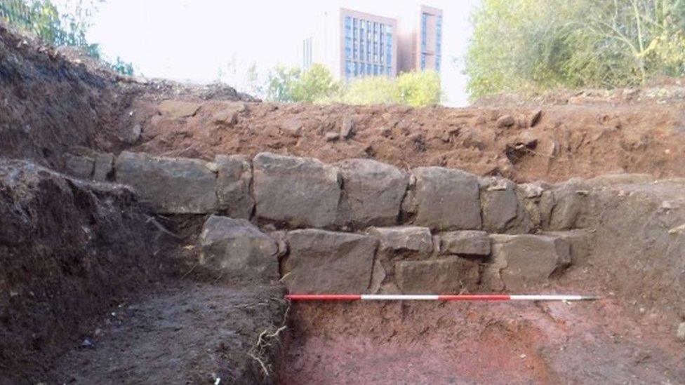 More of the city wall that was discovered at Paradise Street