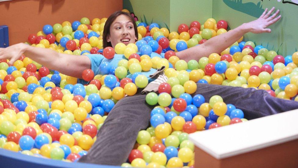 Miranda in ball pit