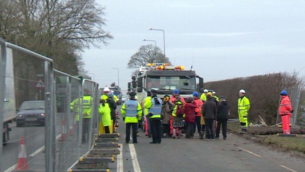 Anti-fracking protest