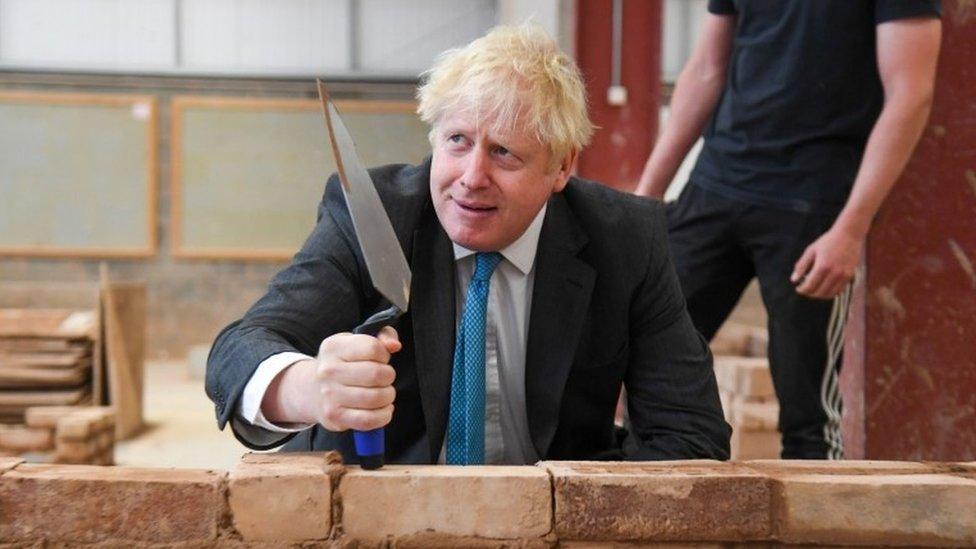 Boris Johnson building wall