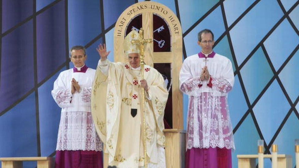 Pope Benedict XVI during his visit to Birmingham