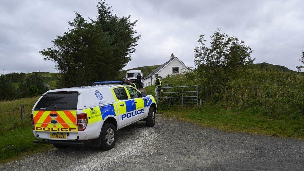 Police at Tarskavaig