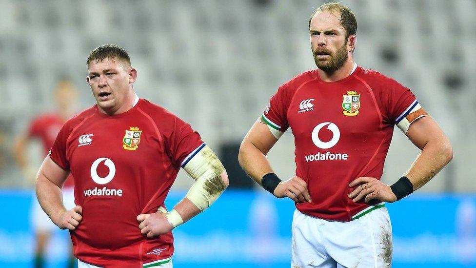 Tadhg Furlong, left, and Alun Wyn Jones