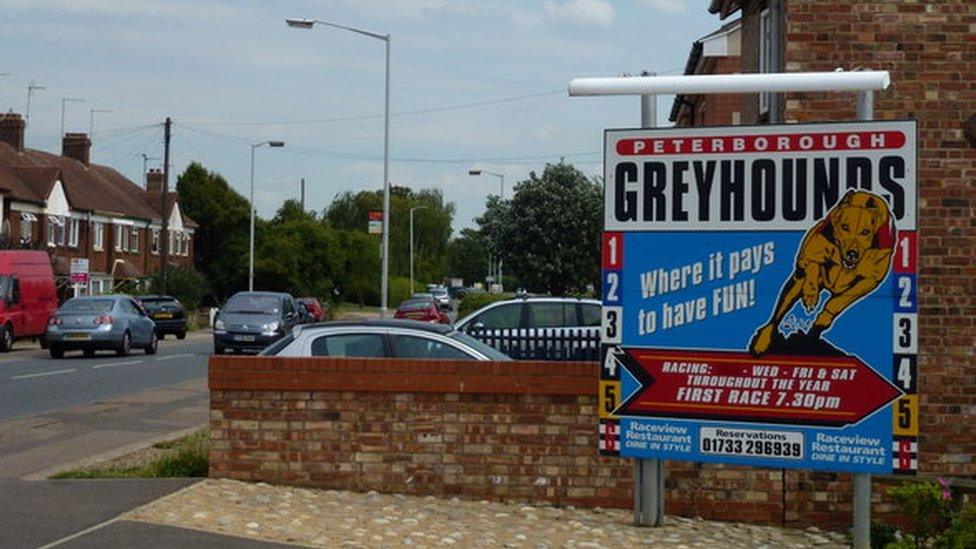 Peterborough stadium sign