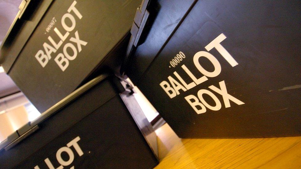 Ballot boxes - stock picture