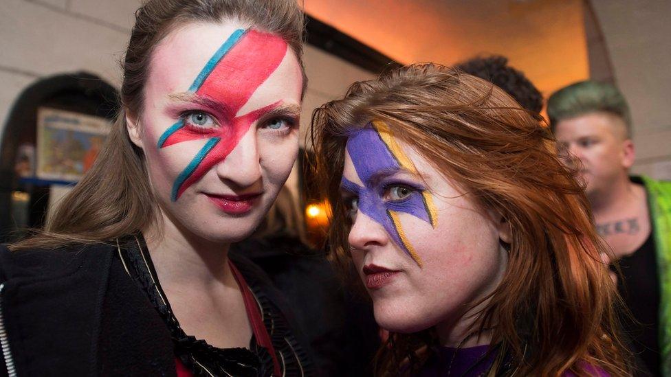 Fans at the David Bowie concert