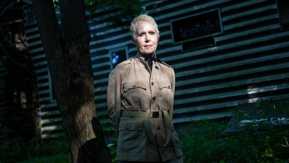 E Jean Carroll at her home in New York state