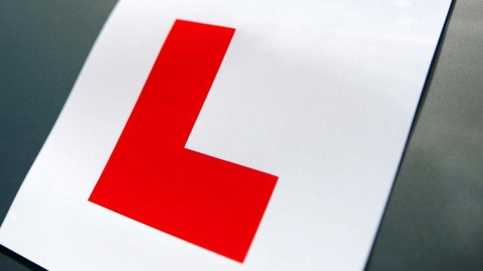 A learner driver sticker