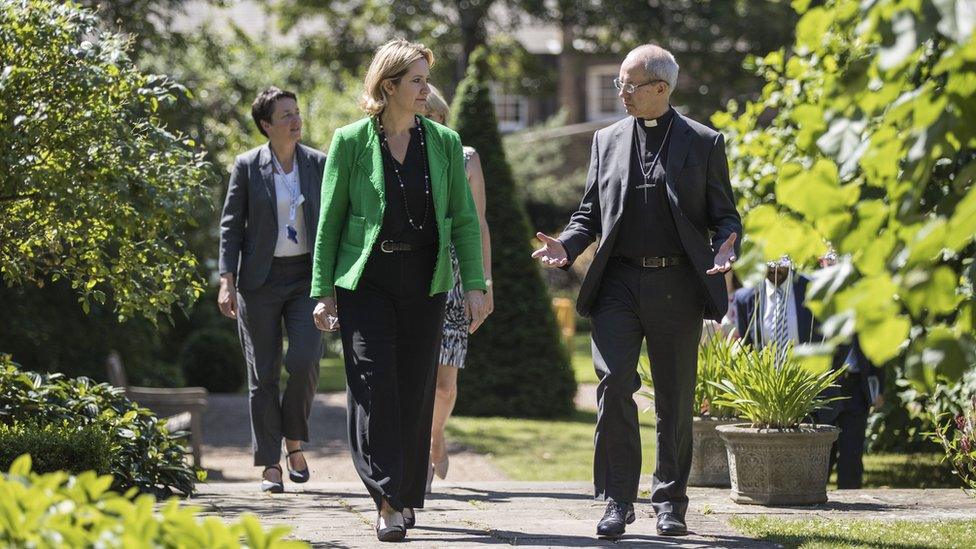 Amber Rudd and Justin Welby