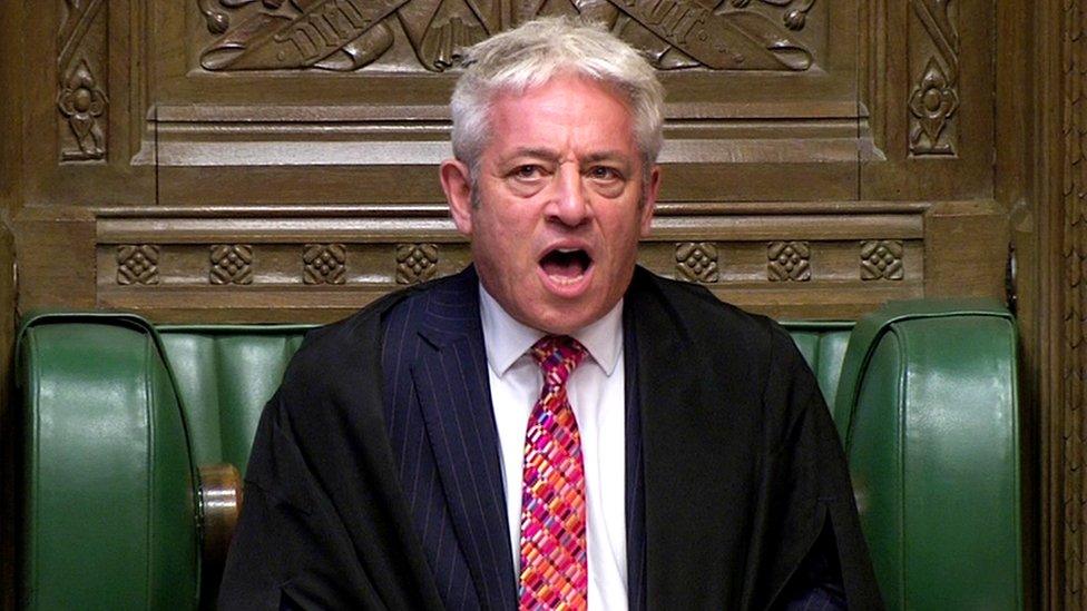 Speaker of the House John Bercow speaking in the Commons