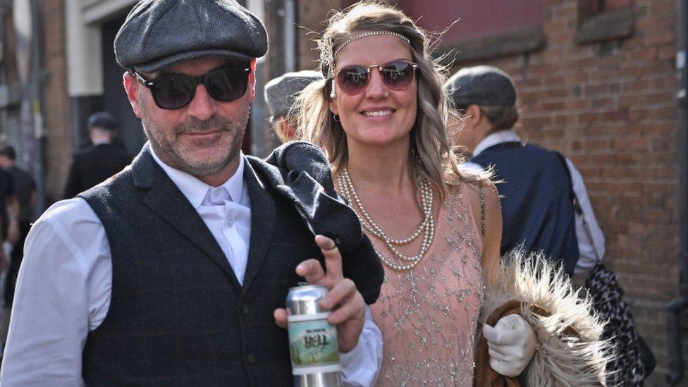 People at the Peaky Blinders festival