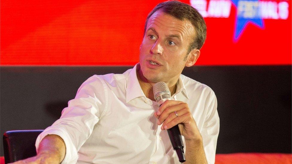 French economy minister and former banker Emmanuel Macron