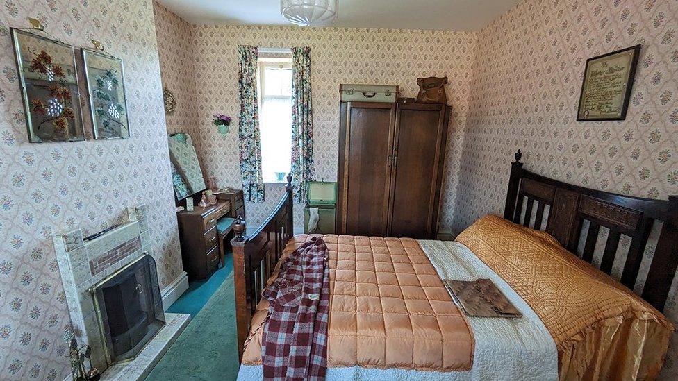 A replica 1950s bedroom