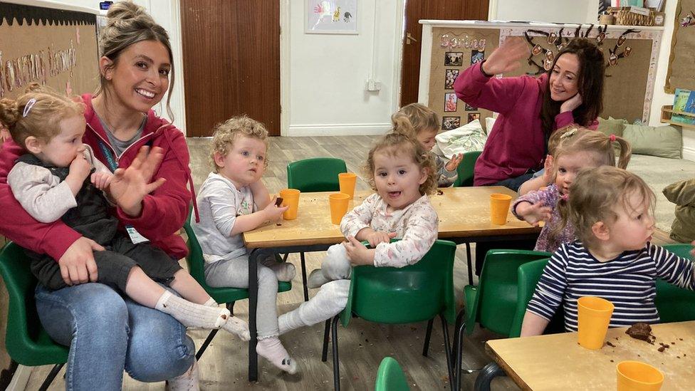 Children on the nursery