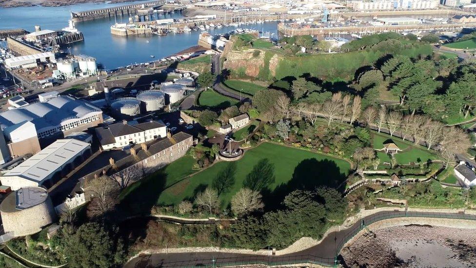 Aerial of La Collette Gardens