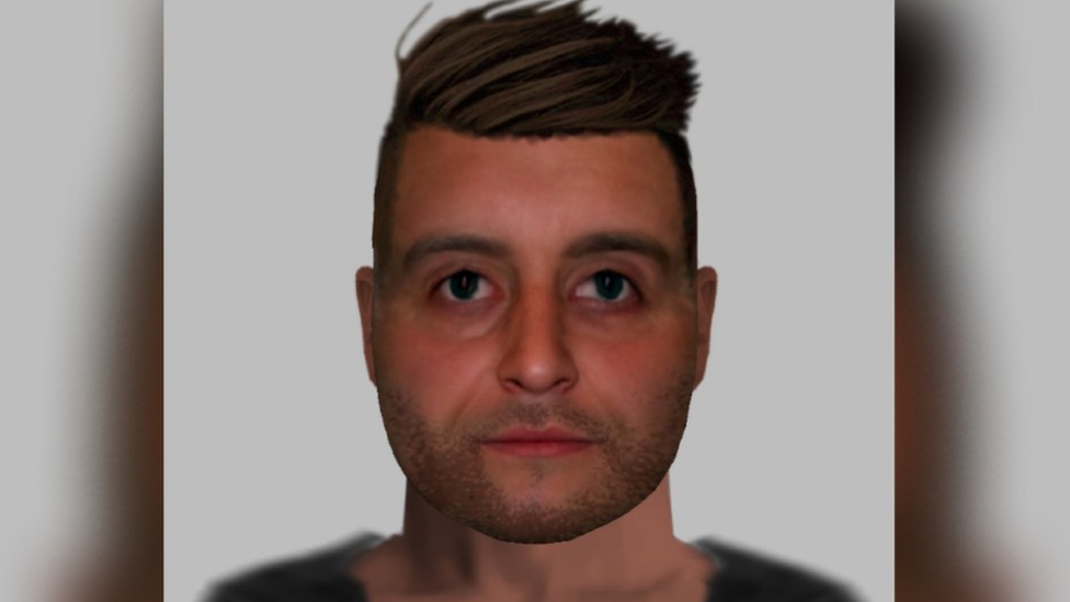 E-fit released by detectives investigating a report that a man tried to grab an eight-year-old boy away from his mother in a street.