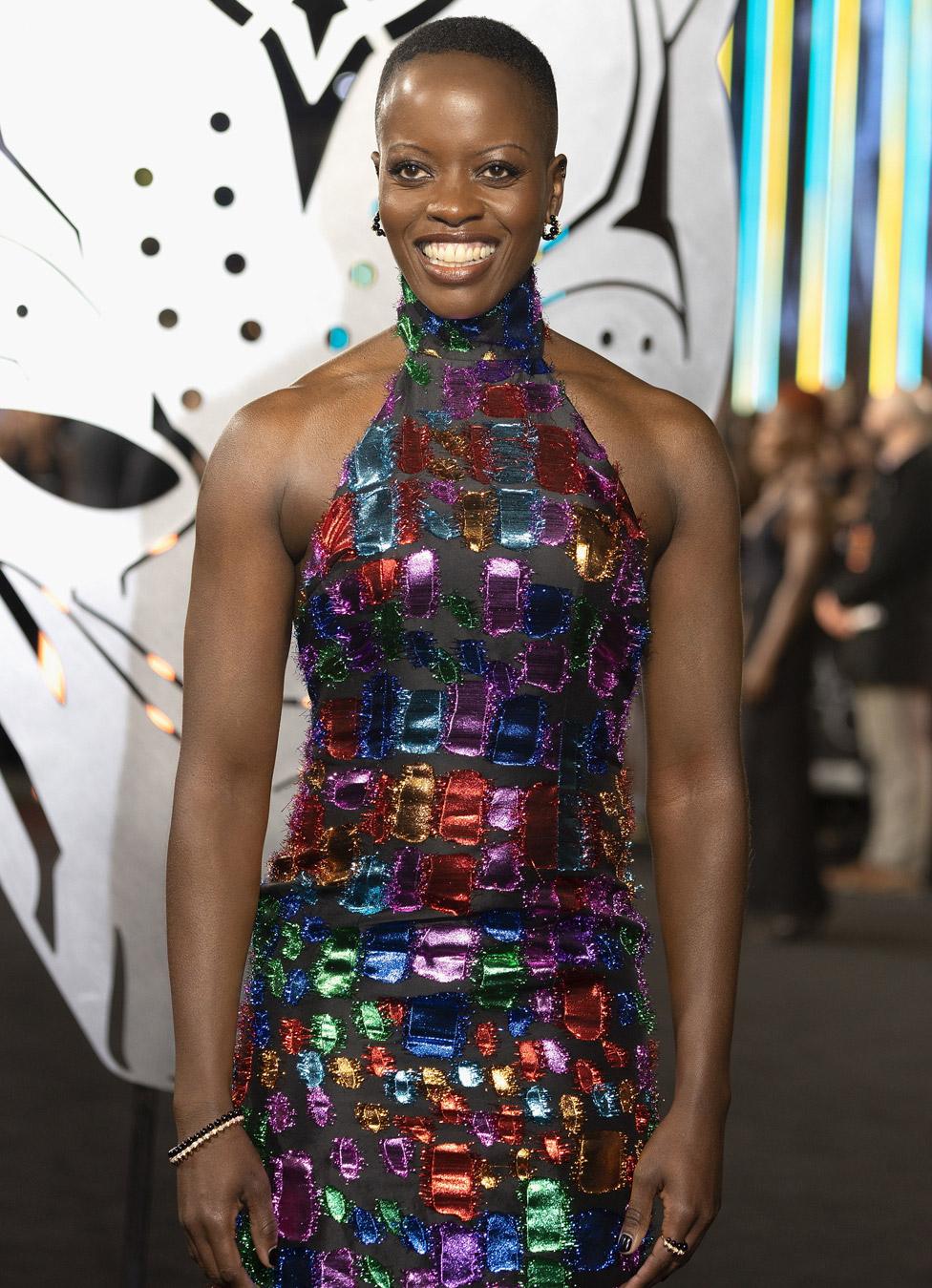 Florence Kasumba attending the European premiere of Black Panther: Wakanda Forever