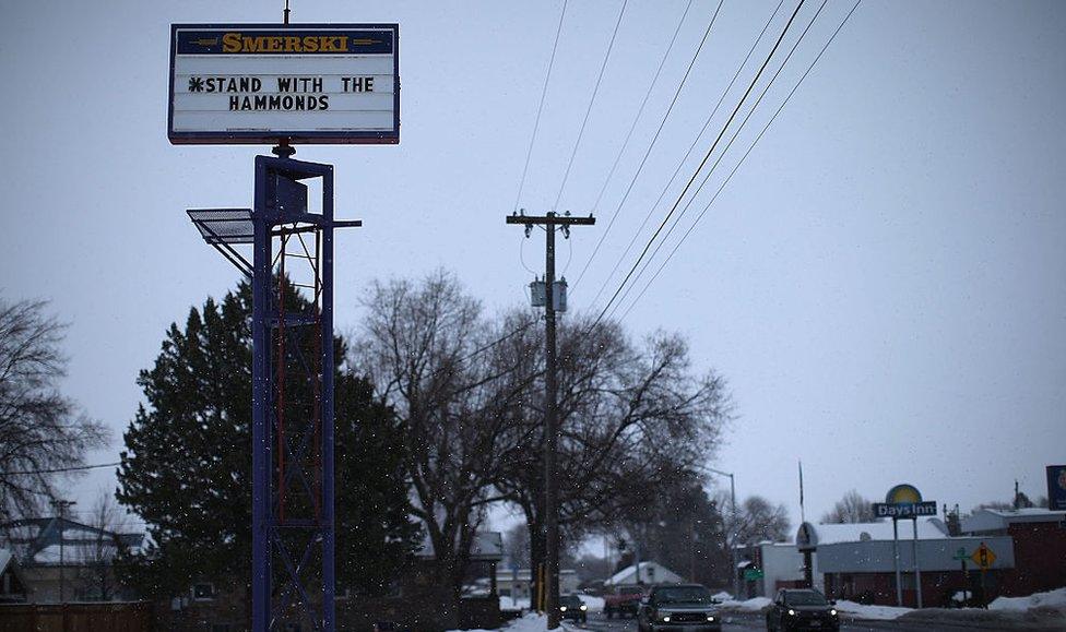 Stand with the Hammond says a sign in town