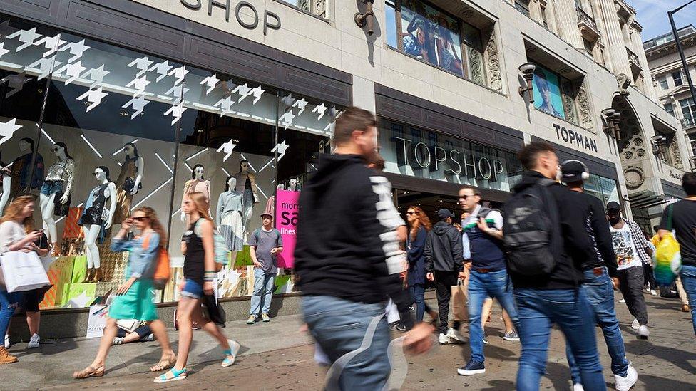 Shoppers in London