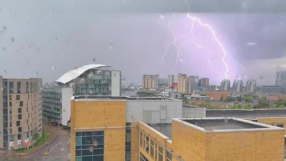 Lightning in Salford