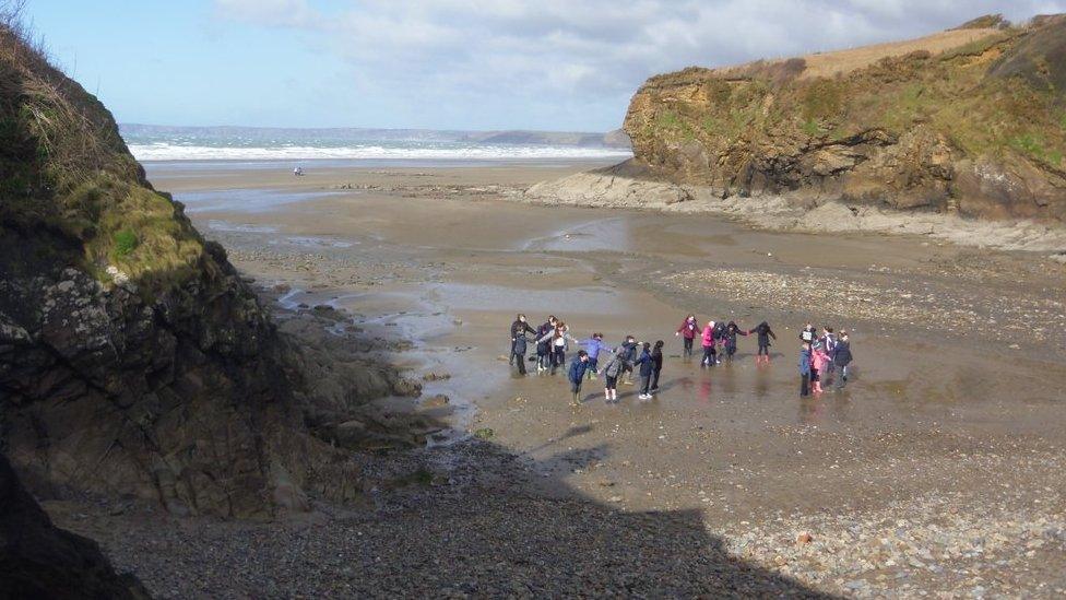 Children on the beach