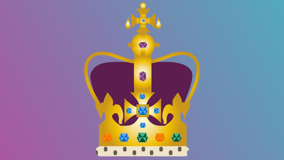 Crown emoji on background