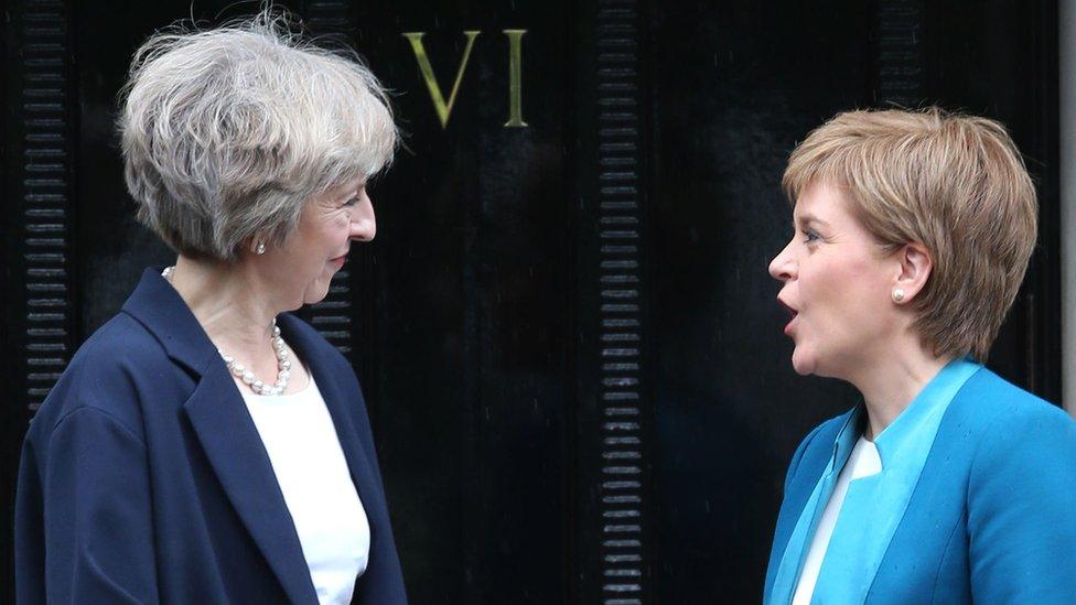 Theresa May and Nicola Sturgeon