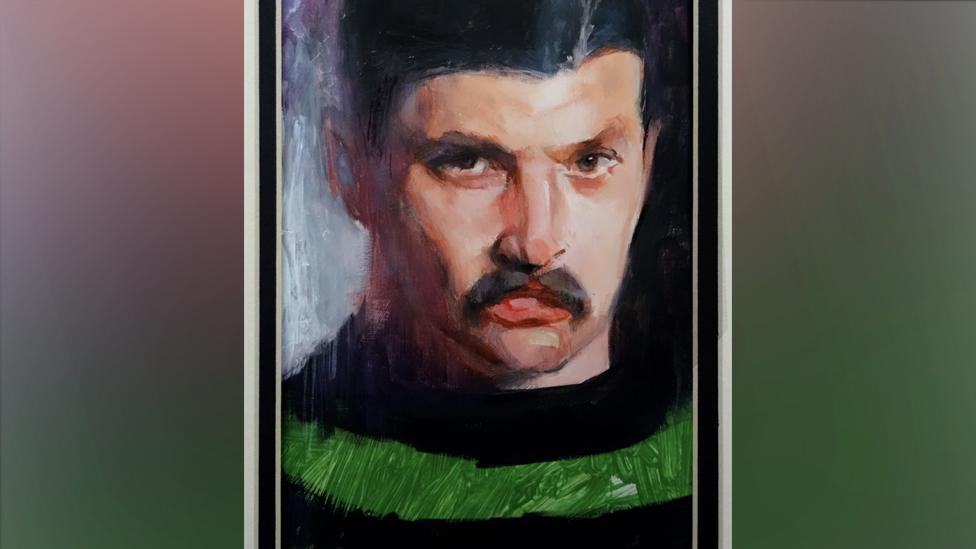 Painting of Jim Barker