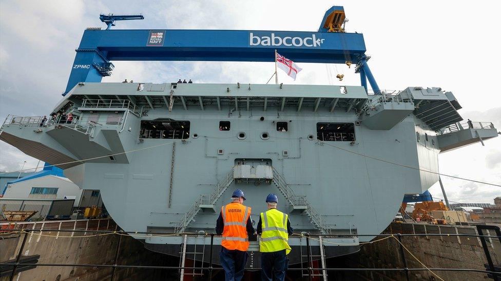 carrier in drydock