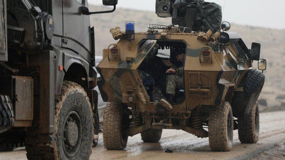 Turkish forces near Barsaya Hill, north-east of Afrin, Syria (23 January 2018)