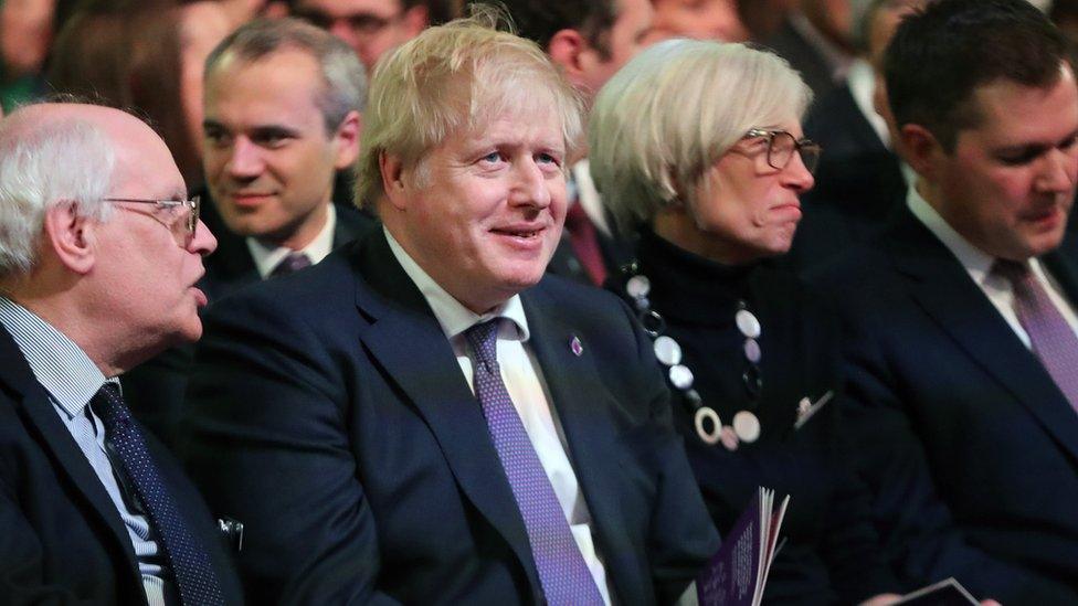 Prime Minister Boris Johnson at the Westminster event