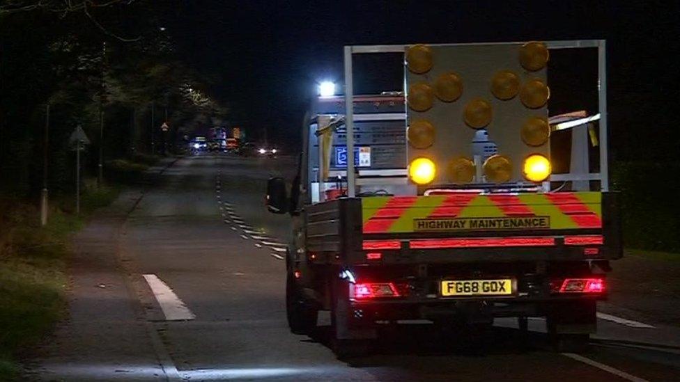 Emergency services on Meadow Lane, in Coalville, Leicestershire