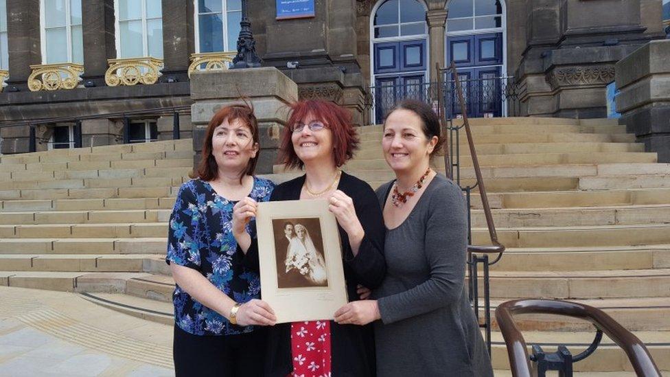 L-R Harriet Stevens, Jessica Russell and Rachel Stevens