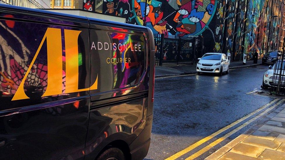 Addison Lee van in street